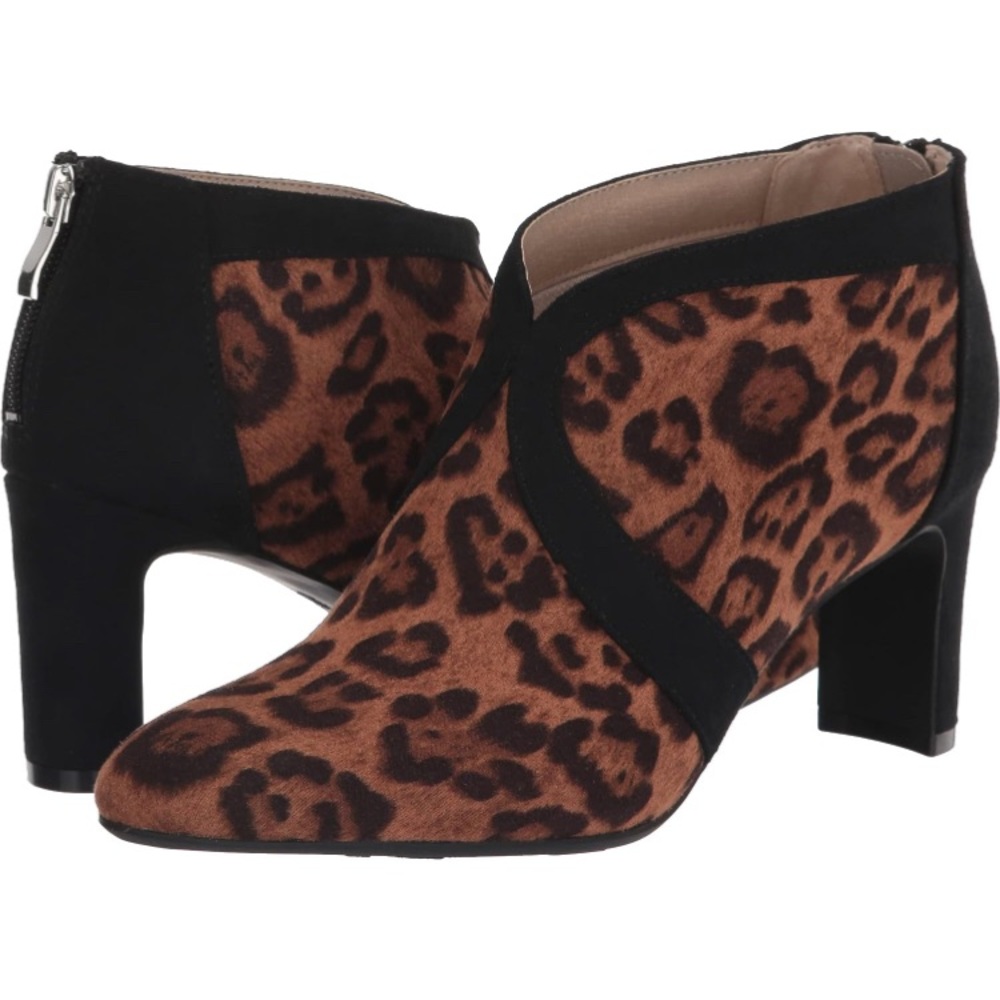 LifeStride Women's Glamour Ankle Boot. Leopard NEW (brown and black) size 11